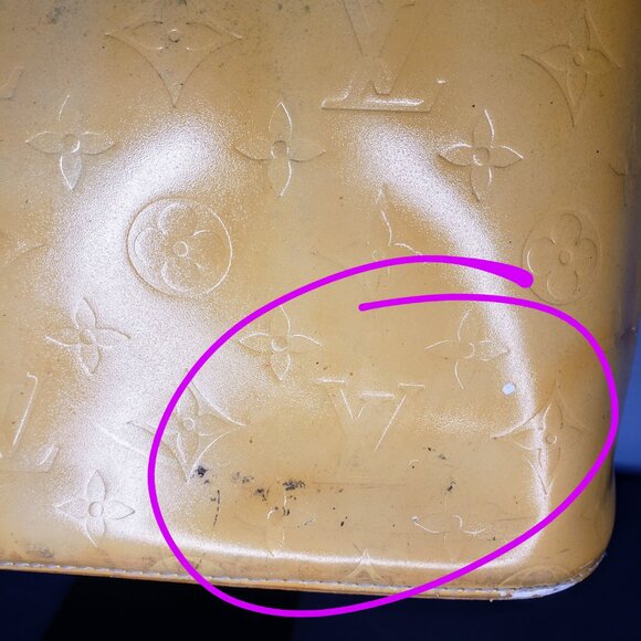 Louis Vuitton Houston Tote - Vintage Yellow (Grey Interior) Vernis Leather - Picture 3 of 17